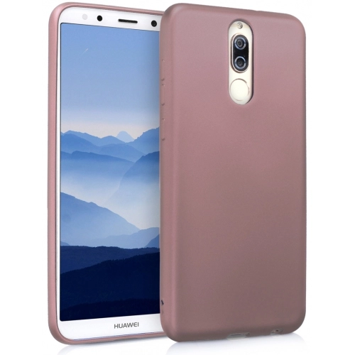 Huawei Mate 10 Lite Kılıf İnce Soft Mat Renkli Esnek Silikon Kapak - Rose Gold