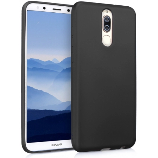 Huawei Mate 10 Lite Kılıf İnce Soft Mat Renkli Esnek Silikon Kapak - Siyah