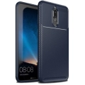 Huawei Mate 10 Lite Kılıf Silikon Parmak İzi Bırakmayan Karbon Soft Negro Kapak - Lacivert