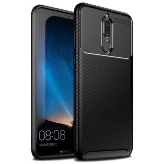 Huawei Mate 10 Lite Kılıf Silikon Parmak İzi Bırakmayan Karbon Soft Negro Kapak - Siyah