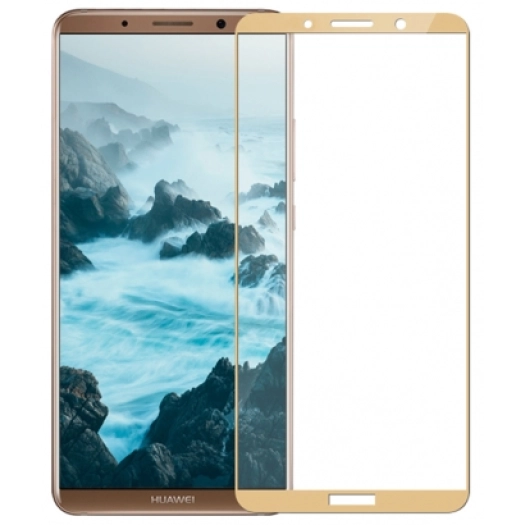 Huawei Mate 10 Pro Ekran Koruyucu Fiber Tam Kaplayan Nano - Gold