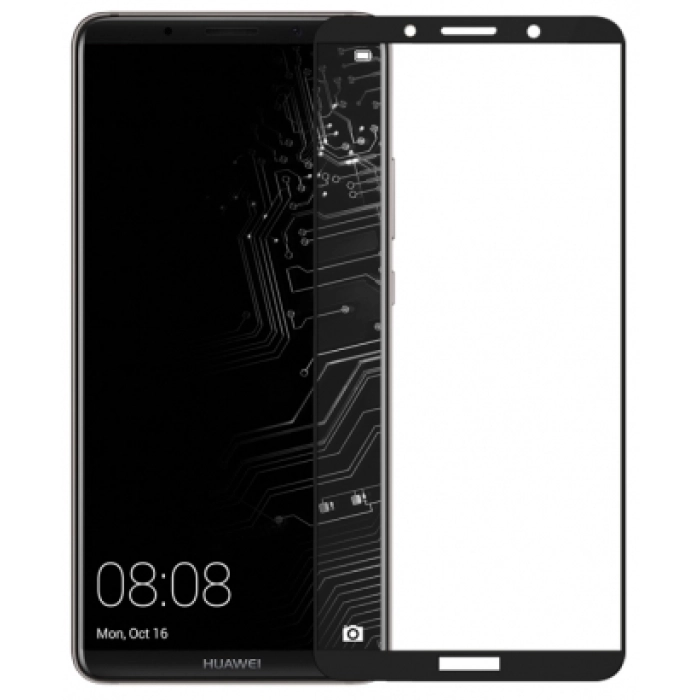 Huawei Mate 10 Pro Ekran Koruyucu Fiber Tam Kaplayan Nano - Siyah