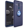Huawei Mate 10 Pro Kılıf Renkli Silikon Yüzüklü Standlı Auto Focus Ravel Kapak - Mavi