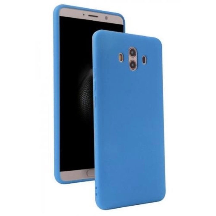 Huawei Mate 10 Pro Kılıf İnce Soft Mat Renkli Esnek Silikon Kapak - Mavi