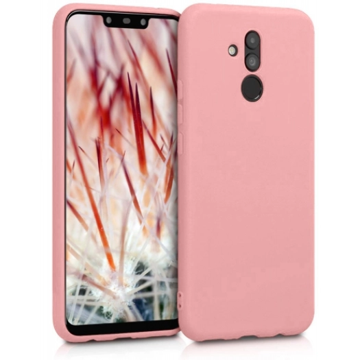 Huawei Mate 20 Lite Kılıf İnce Soft Mat Renkli Esnek Silikon Kapak - Rose Gold