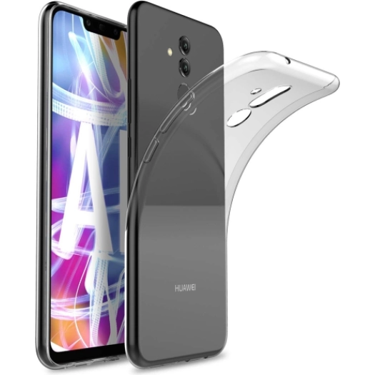 Huawei Mate 20 Lite Kılıf Kamera Korumalı Esnek Silikon Kapak - Şeffaf