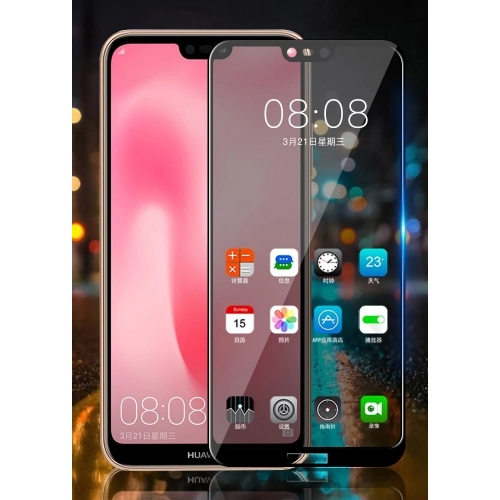 Huawei Mate 20 Lite Kırılmaz Cam 5D Ekran Koruyucu Karartmalı Hayalet Cam Privacy Tam Kapatan - Siyah