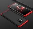 Huawei Mate 20 Pro Kılıf 3 Parçalı 360 Tam Korumalı Rubber AYS Kapak  - Kırmızı - Siyah