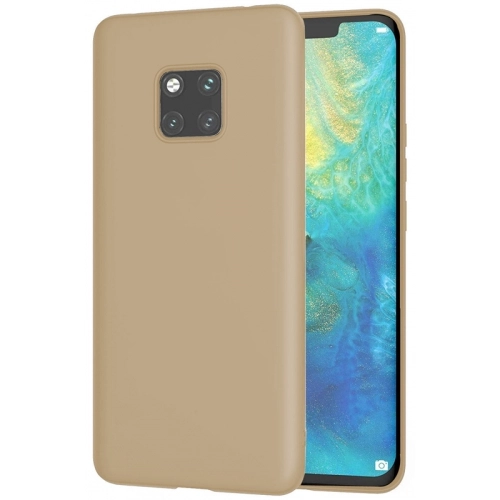 Huawei Mate 20 Pro Kılıf İnce Soft Mat Renkli Esnek Silikon Kapak - Gold