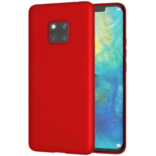 Huawei Mate 20 Pro Kılıf İnce Soft Mat Renkli Esnek Silikon Kapak - Kırmızı