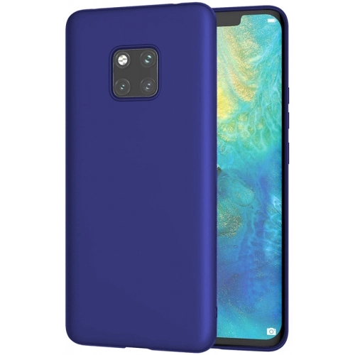 Huawei Mate 20 Pro Kılıf İnce Soft Mat Renkli Esnek Silikon Kapak - Mavi