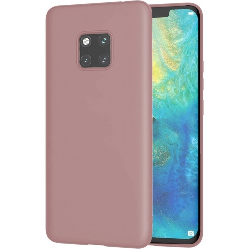 Huawei Mate 20 Pro Kılıf İnce Soft Mat Renkli Esnek Silikon Kapak - Rose Gold