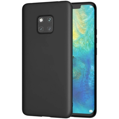 Huawei Mate 20 Pro Kılıf İnce Soft Mat Renkli Esnek Silikon Kapak - Siyah