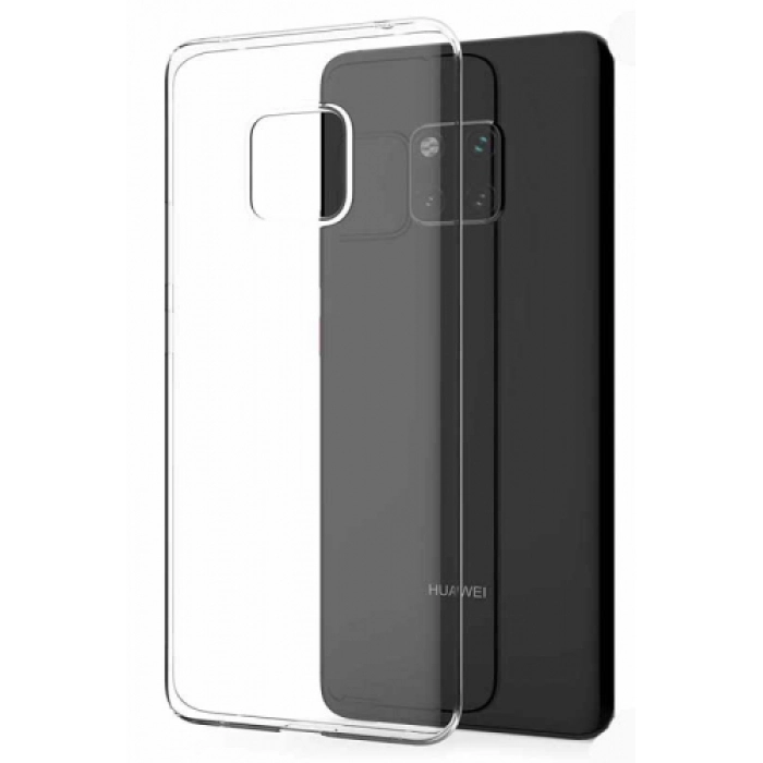 Huawei Mate 20 Pro Kılıf Kamera Korumalı Esnek Silikon Kapak - Şeffaf