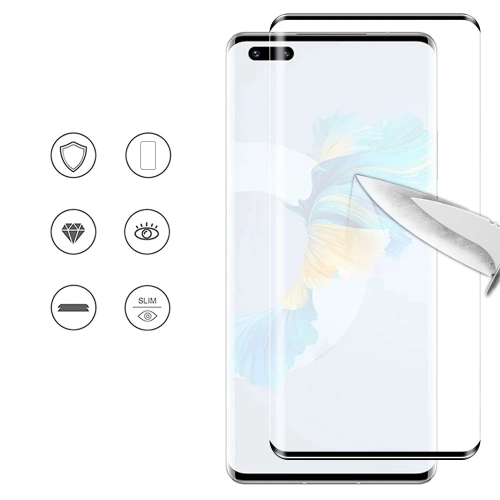 Huawei Mate 40 Pro Esnek Süper Pet Jelatin Ekran Koruyucu - Siyah