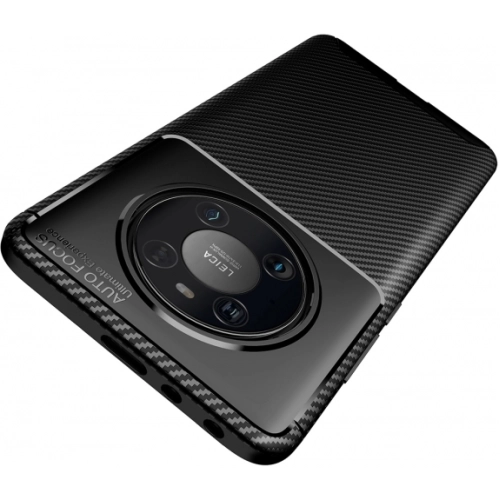 Huawei Mate 40 Pro Kılıf Silikon Parmak İzi Bırakmayan Karbon Soft Negro Kapak - Siyah