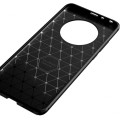 Huawei Mate 40 Pro Kılıf Silikon Parmak İzi Bırakmayan Karbon Soft Negro Kapak - Siyah