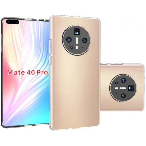 Huawei Mate 40 Pro Kılıf Kamera Korumalı Esnek Silikon Kapak - Şeffaf