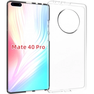 Huawei Mate 40 Pro Kılıf Kamera Korumalı Esnek Silikon Kapak - Şeffaf