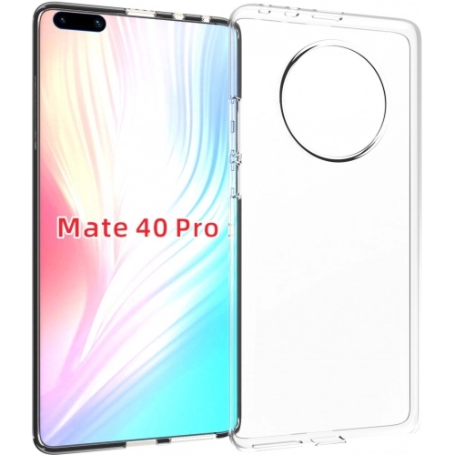 Huawei Mate 40 Pro Kılıf Kamera Korumalı Esnek Silikon Kapak - Şeffaf