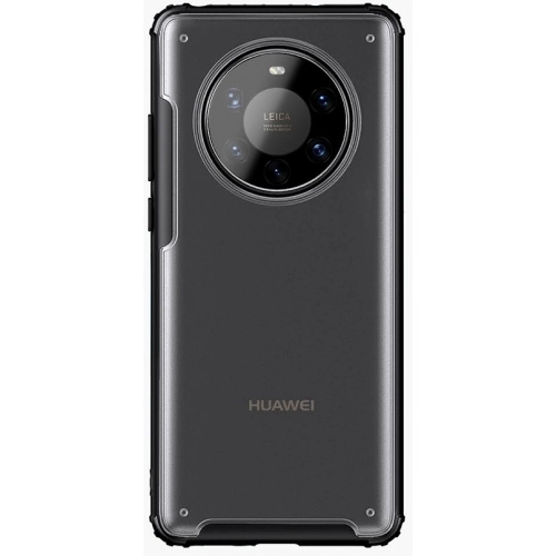 Huawei Mate 40 Pro Kılıf Volks Serisi Kenarları Silikon Arkası Şeffaf Sert Kapak - Siyah