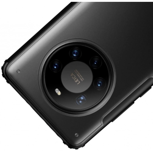 Huawei Mate 40 Pro Kılıf Volks Serisi Kenarları Silikon Arkası Şeffaf Sert Kapak - Siyah