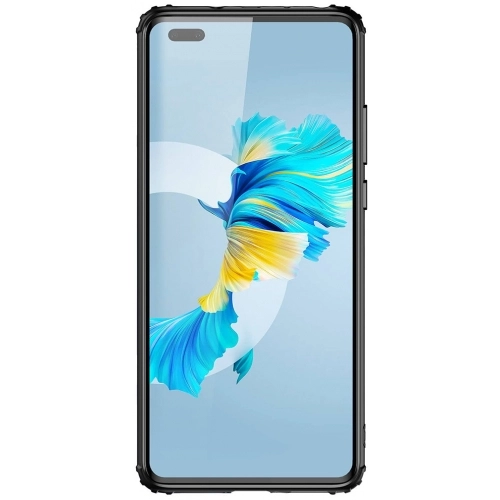 Huawei Mate 40 Pro Kılıf Volks Serisi Kenarları Silikon Arkası Şeffaf Sert Kapak - Siyah