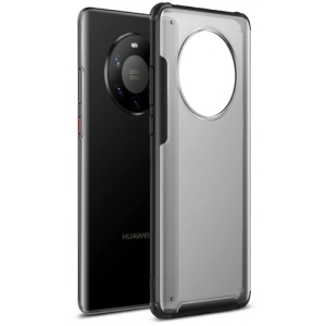 Huawei Mate 40 Pro Kılıf Volks Serisi Kenarları Silikon Arkası Şeffaf Sert Kapak - Siyah