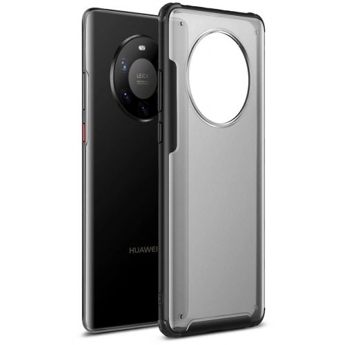 Huawei Mate 40 Pro Kılıf Volks Serisi Kenarları Silikon Arkası Şeffaf Sert Kapak - Siyah