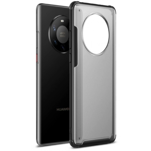 Huawei Mate 40 Pro Kılıf Volks Serisi Kenarları Silikon Arkası Şeffaf Sert Kapak - Siyah