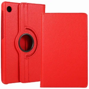 Huawei MatePad 10s Tablet Kılıfı 360 Derece Dönebilen Standlı Kapak - Kırmızı