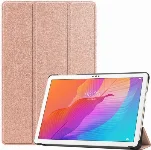 Huawei MatePad 10s Tablet Kılıfı Standlı Smart Cover Kapak - Rose Gold