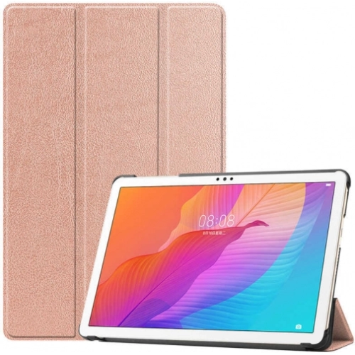 Huawei MatePad 10s Tablet Kılıfı Standlı Smart Cover Kapak - Rose Gold