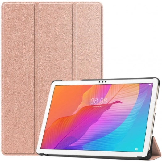 Huawei MatePad 10s Tablet Kılıfı Standlı Smart Cover Kapak - Rose Gold