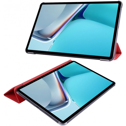 Huawei MatePad 11 2021 Tablet Kılıfı Standlı Smart Cover Kapak - Kırmızı