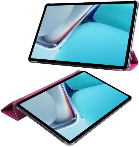 Huawei MatePad 11 2021 Tablet Kılıfı Standlı Smart Cover Kapak - Pembe