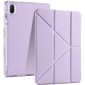Huawei MatePad 11 2023 Tablet Kılıfı Standlı Tri Folding Kalemlikli Silikon Smart Cover - Lila