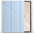 Huawei Matepad 12X Kılıf Standlı Tri Folding Kalemlikli Silikon Smart Cover - Mavi