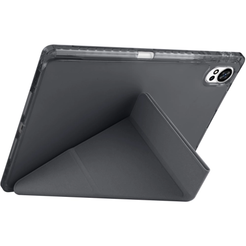 Huawei Matepad 12X Kılıf Standlı Tri Folding Kalemlikli Silikon Smart Cover - Mavi