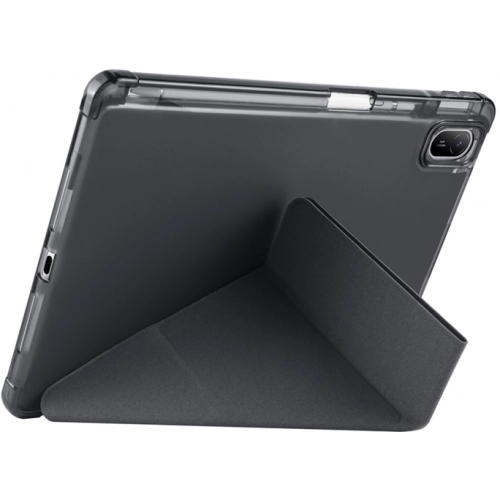 Huawei MatePad SE 11 Tablet Kılıfı Standlı Tri Folding Kalemlikli Silikon Smart Cover - Lacivert