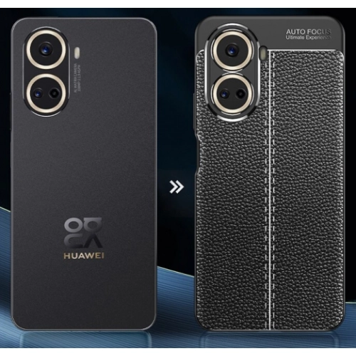 Huawei Nova 10 SE Kılıf Deri Görünümlü Lüks Parmak İzi Bırakmaz Niss Silikon Kapak - Lacivert