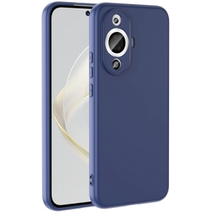 Huawei Nova 12s Kılıf İçi Kadife Mat Mara Lansman Silikon Kapak  - Lacivert