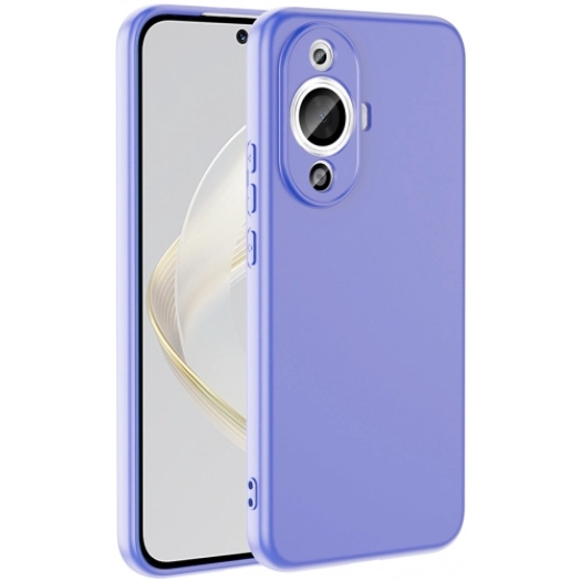 Huawei Nova 12s Kılıf İçi Kadife Mat Mara Lansman Silikon Kapak  - Lila