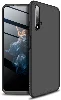 Huawei Nova 5T Kılıf 3 Parçalı 360 Tam Korumalı Rubber AYS Kapak  - Siyah