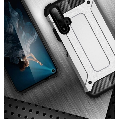 Huawei Nova 5T Kılıf Zırhlı Tank Crash Silikon Kapak - Siyah