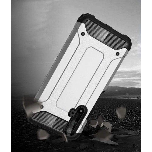 Huawei Nova 5T Kılıf Zırhlı Tank Crash Silikon Kapak - Siyah