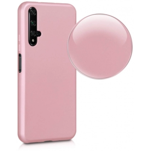 Huawei Nova 5T Kılıf İnce Soft Mat Renkli Esnek Silikon Kapak - Gold