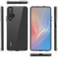 Huawei Nova 5T Kılıf Korumalı Kenarları Silikon Arkası Sert Coss Kapak  - Şeffaf