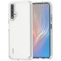 Huawei Nova 5T Kılıf Korumalı Kenarları Silikon Arkası Sert Coss Kapak  - Şeffaf