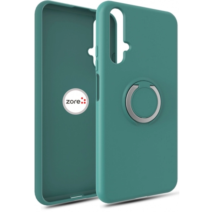 Huawei Nova 5T Kılıf Silikon İnce Mat Esnek Parmak İzi Bırakmayan Plex Kapak - Yeşil